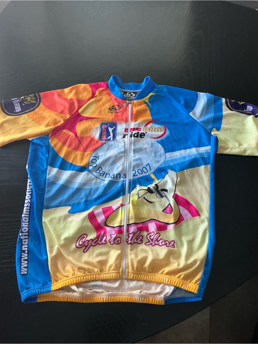 Pact Kids Multicolor Bike Jersey - Blue, Yellow, Orange, Pink